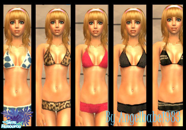 Sims 2 — Stacey Set by Angelbabe1983 — Here is the Bikini Set that i had made for adults - now available for Teens too.