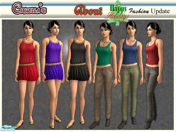 Sims 2 — am_About by Cruella — Great H&M fashion recolors just in time for the holiday celebrations!