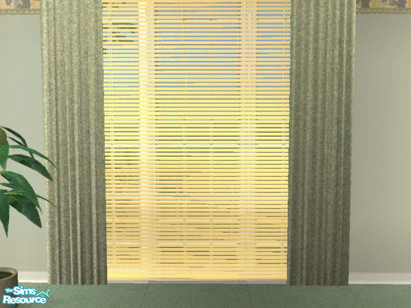 Sims 2 — Celedon Living - Venetian Curtains by SimanthaRat — File contains both straight and diagonal window treatments