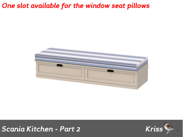Sims 3 — Scania Kitchen Window Seat by Kriss — Part of the Scania Kitchen - Part 2 Set. For living in the country...or