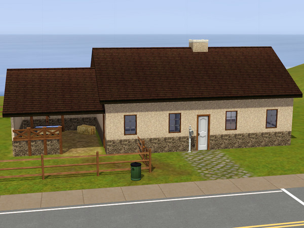 Sims 3 — Renovated cottage by Deamoa2 — This quaint renovated cottage, with its attached shed is a perfect place for a