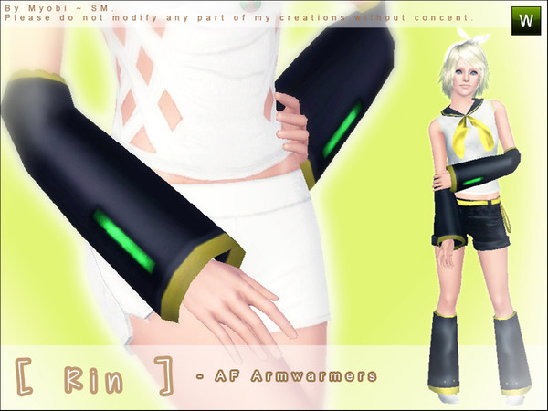 Sims 3 — [ Rin ] - Arm Warmers by Screaming_Mustard — Finally finished! This is the Rin set that I aspired to create