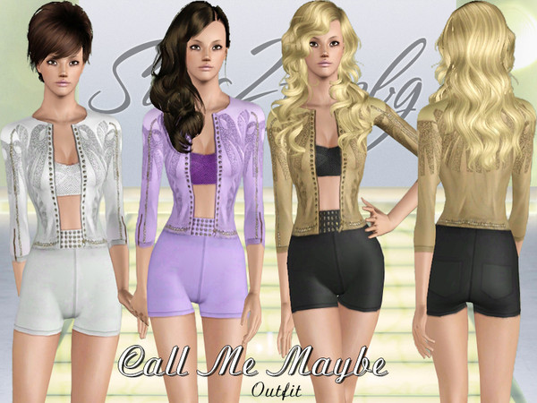 Sims 3 — Call Me Maybe - Outfit 1 by sims2fanbg — .:Call Me Maybe:. Outfit with bottom,jacket and top in 3
