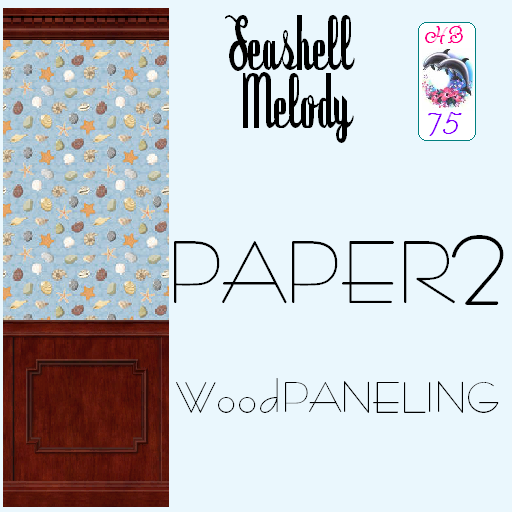 Sims 2 — SeashellMelody HB75 THE WALLPAPERS - Seashellmelody Hb75 Paper2 Woodpaneling by hiedibear75 — Seashell Melody by