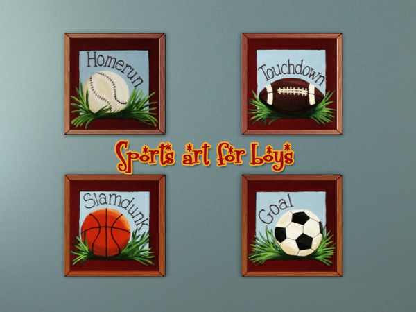 Sims 3 — Sport art for boys. by TigerLiyene2 — Sport art for boys.