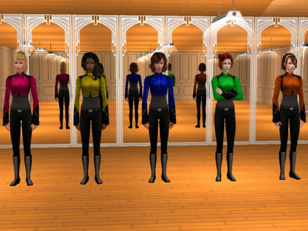 Sims 2 — Half Jacket Outfit Recolors by Calia_M2 — Half Jacket Outfit Recolors from Apartment Life in green, yellow,