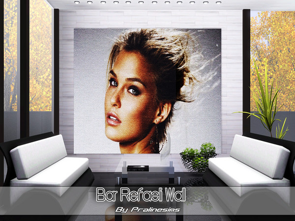 Sims 3 — Bar Refaeli Wall by TSR Archive — By Pralinesims