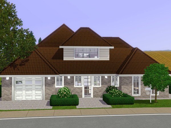 Sims 3 — Leo by dorienski — Family house with open-plan living, dining and kitchen area, a study, an indoor garage,