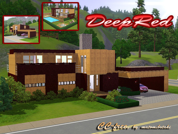 Sims 3 — DeepRed by matomibotaki — Modern and luxury family home, with all what your sims will enjoy. Entrance, small