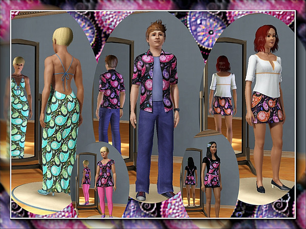 Sims 3 — marcorse_teardrop paisley 2 pattern by marcorse — A smaller scale version of my Teardrop Paisley pattern created