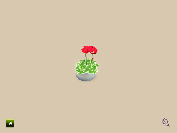 Sims 3 — Barna Geranium by Flovv — A colorful plant that needs lot of attention.