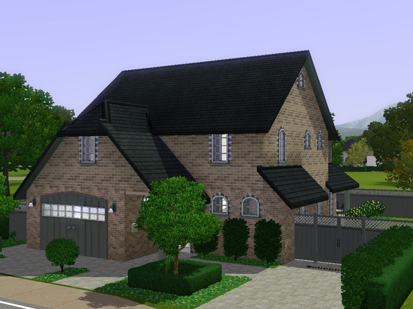 Sims 3 — Tom by dorienski — Traditional family house with open-plan living, dining, kitchen and study area, laundry room,