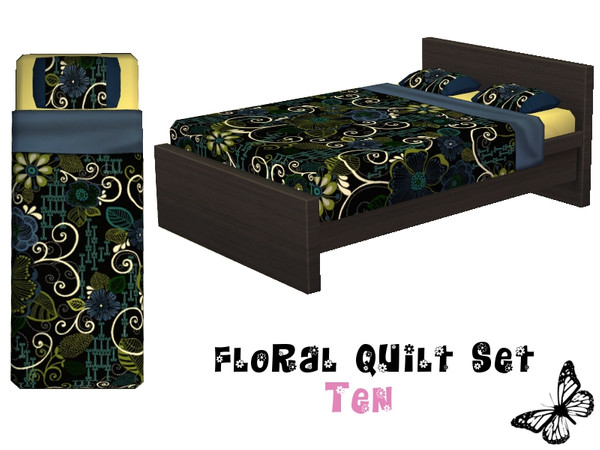 Sims 2 — Floral Quilt Set - Ten by sinful_aussie — A selection of bedding with a floral theme.