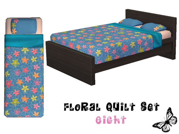 Sims 2 — Floral Quilt Set - Eight by sinful_aussie — A selection of bedding with a floral theme.