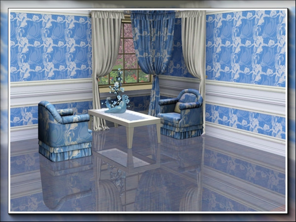 Sims 3 — marcorse_rose and lily pattern by marcorse — An intricate, double repeat pattern of lilies and roses in shades