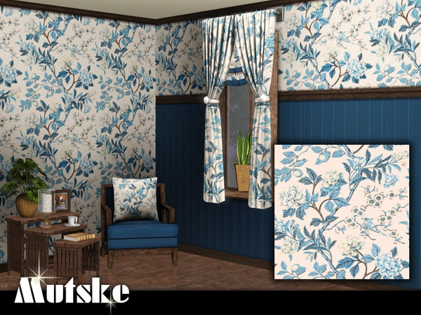 Sims 3 — Mutske Floral 1203 by Mutske — Floral Pattern. 1 Recolorable pallet. Made by Mutske@TSR. TSRAA.
