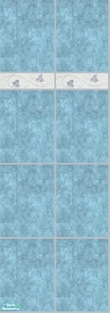 Sims 2 — Bathroom Set - Blue Leaves Stormtile by Elisa_G — Want luxury for your bathroom as well? A bathroom all in