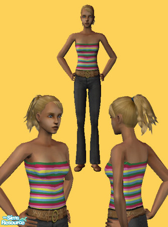 Sims 2 — top27 by accent25 — striped top for female adult