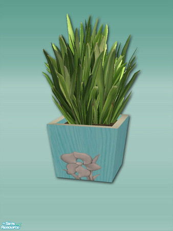 Sims 2 — Samsara - Plant - Mesh by Shakeshaft — Part of a modern lounge set with Tubular shaped shelving with extra slots