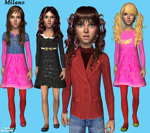 Sims 2 — Winter clothes part2 by milanokat — Keep your sim kids chic and warm.