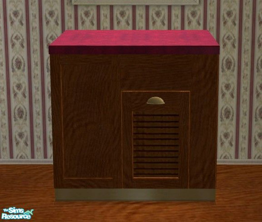 Sims 2 — Louisiana Kitchen - Trashcompactor by Riverwillows — Lovely recolor of Caravan Sims Louisiana Kitchen, with tea