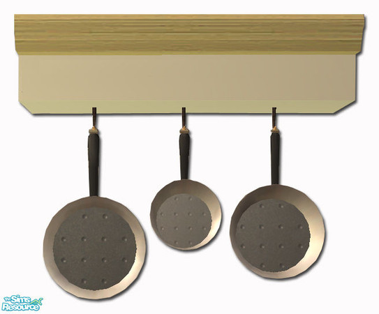 Sims 2 — Beach House Wall Rack - Pans by simtomatic — 