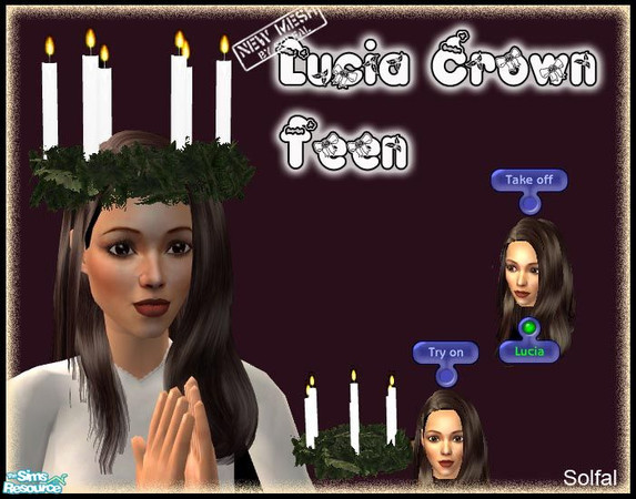 Sims 2 — Lucia Working Crown -Teen by solfal — You will find it under decorative/misc. The sim can put it on the head and