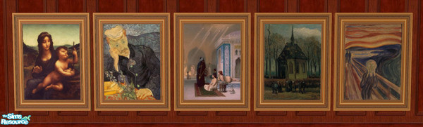 Sims 2 — 11 Stolen Paintings for Crimelords - Da Vinci, Munch + more! by kopah — No crime boss\' palatial mansion is