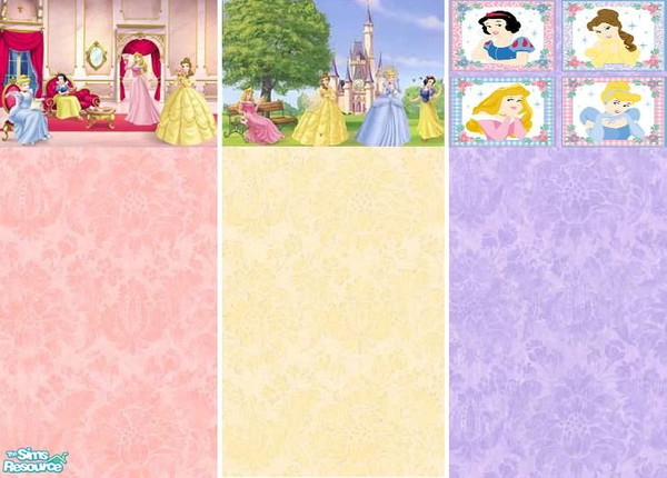 Sims 2 — Disney Wallpaper by nikki7923 — Disney wallpapers for your sim princesses. 