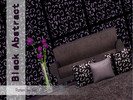 Sims 3 — Black Abstract by Blissinator2 — Black Geometric Abstract Pattern