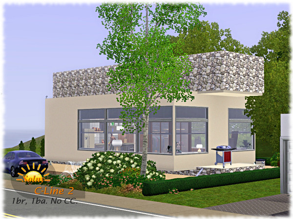 Sims 3 — C-Line 2, no cc by Solny — 1br, 1ba Eco-friendly and elegant contemporary house for engaged man. It have enough