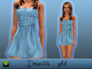 Sims 3 — WinKe Af Dress 006 by Winke — Mini Dress for young adult and adult sims . New mesh,fully recolorable, one