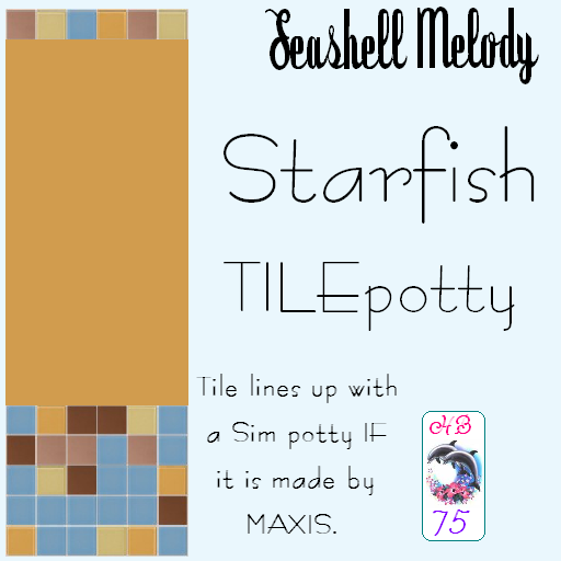 Sims 2 — SeashellMelody HB75 Starfish TILES - Seashellmelody Hb75 Starfish Tilepotty by hiedibear75 — Seashell Melody by
