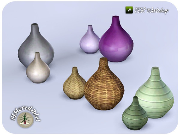 Sims 3 — Elora Vases by SIMcredible! — by SIMcredibledesigns.com available at TSR
