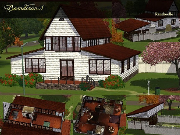 Sims 3 — Barndora-1 by Randoodle2 — This lovely 2 story, 2 Bedroom, 2 bath is on a 30 x 40 lot. It is located Appaloosa