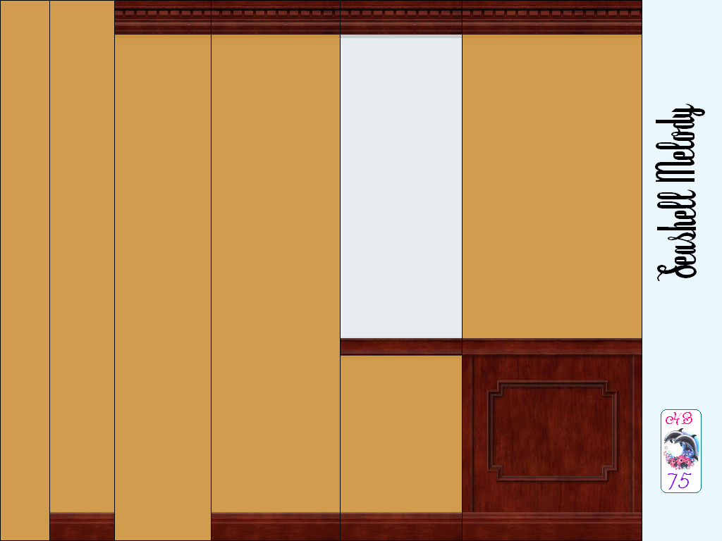 Sims 2 — SeashellMelody HB75 Starfish PAINTS by hiedibear75 — Seashell Melody by hiedibear75. A large set of walls &