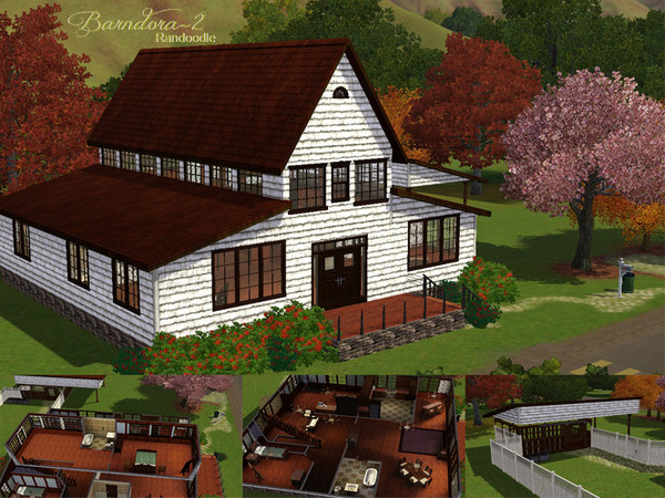 Sims 3 — Barndora-2 by Randoodle2 — This lovely 2 story, 2 Bedroom, 2 bath is on a 30 x 40 lot. It is located Appaloosa