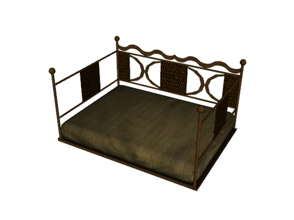 Sims 3 — Shabby Chic Romantic Pets Small Bed by TheNumbersWoman — A bit of Romantic shabiness yet sort of Chic. By