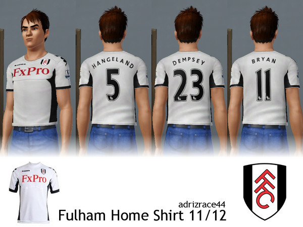 Sims 3 — Fulham Home Shirt 11/12 by adrizrace44 — This is my Fulham Home Shirt for the 2011-2012 season. Fulham is a team