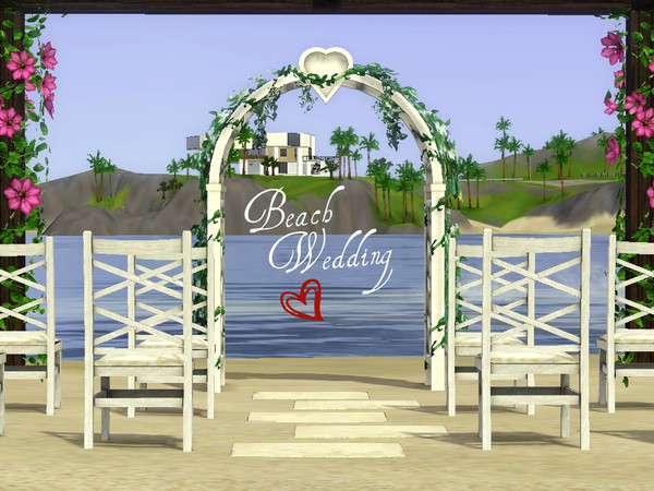 Sims 3 — Beach Wedding  by Majella13 — Enjoy a secluded beach location for your sims perfect day