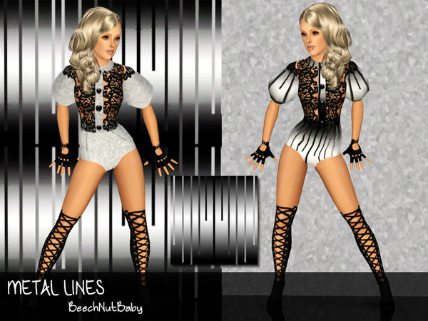 Sims 3 — Metal Stripes by BeechNutBaby2 — Metal striped pattern, recolorable.