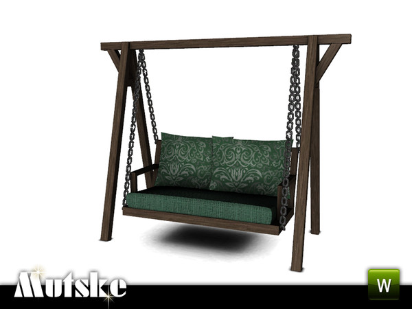 Sims 3 — Outdoor Aria Garden Swing by Mutske — 3 recolorable parts. Environment 4, Comfort 3. Made by Mutske@TSR. TSRAA.