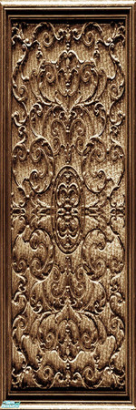 Sims 2 — Ornatepanel7 by WelshWitch — Beautiful wood panels with ornate metalwork, suitable for any sim home, castle or