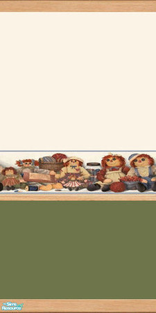 Sims 2 — Rag Dolls - Wall No2 by omeninos — Rag Dolls wallpaper in green