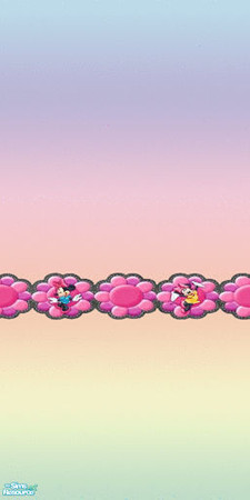 Sims 2 — Minnie Mouse border - Wallpaper No1 by omeninos — cute wallpaper for little girls room
