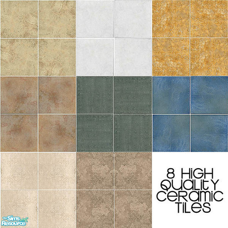 Sims 2 — High Quality Ceramic Tiles by agaliha5 — A set of 8 High Quality Ceramic Tiles for your home. Each tile is only