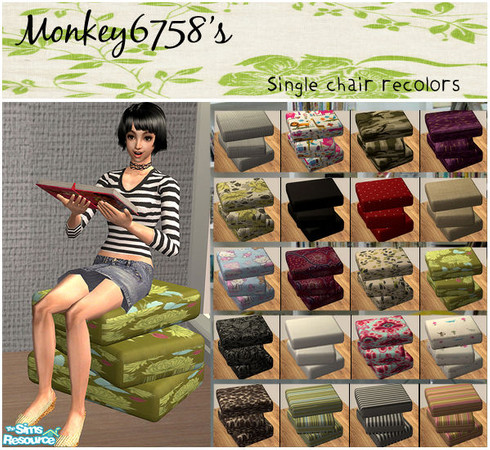 Sims 2 — Monkey6758\'s Single chair recolors - set of 20 by linasometimes — Monkey6758\'s \"single chair\"