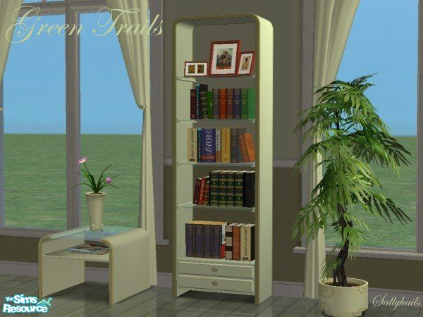 Sims 2 — Requested - Green Trails Arizona Study - Bookcase by sallyhails — I was asked to do some matching room sets to