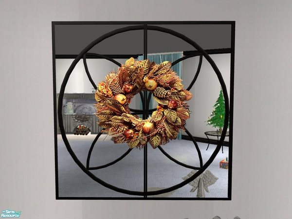 Sims 2 — XMas Set - Recolor Wreath brown by ShinoKCR — 