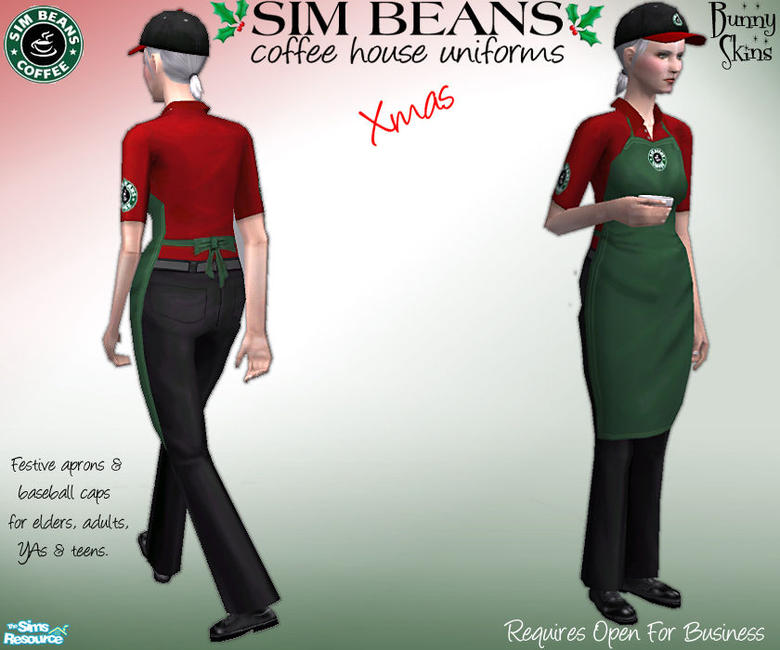 The Sims Resource Sim Beans Elder Female Xmas Uniform